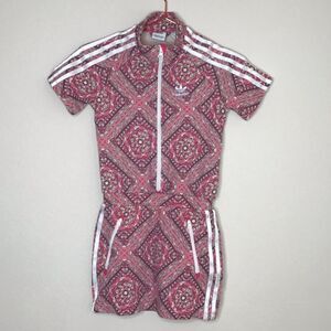 Adidas pink print romper dress‎